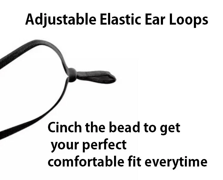 Dark Blue Silk Face Mask Adjustable Washable Elastic Navy Adult Cloth Fast Ship - Image 3 of 4