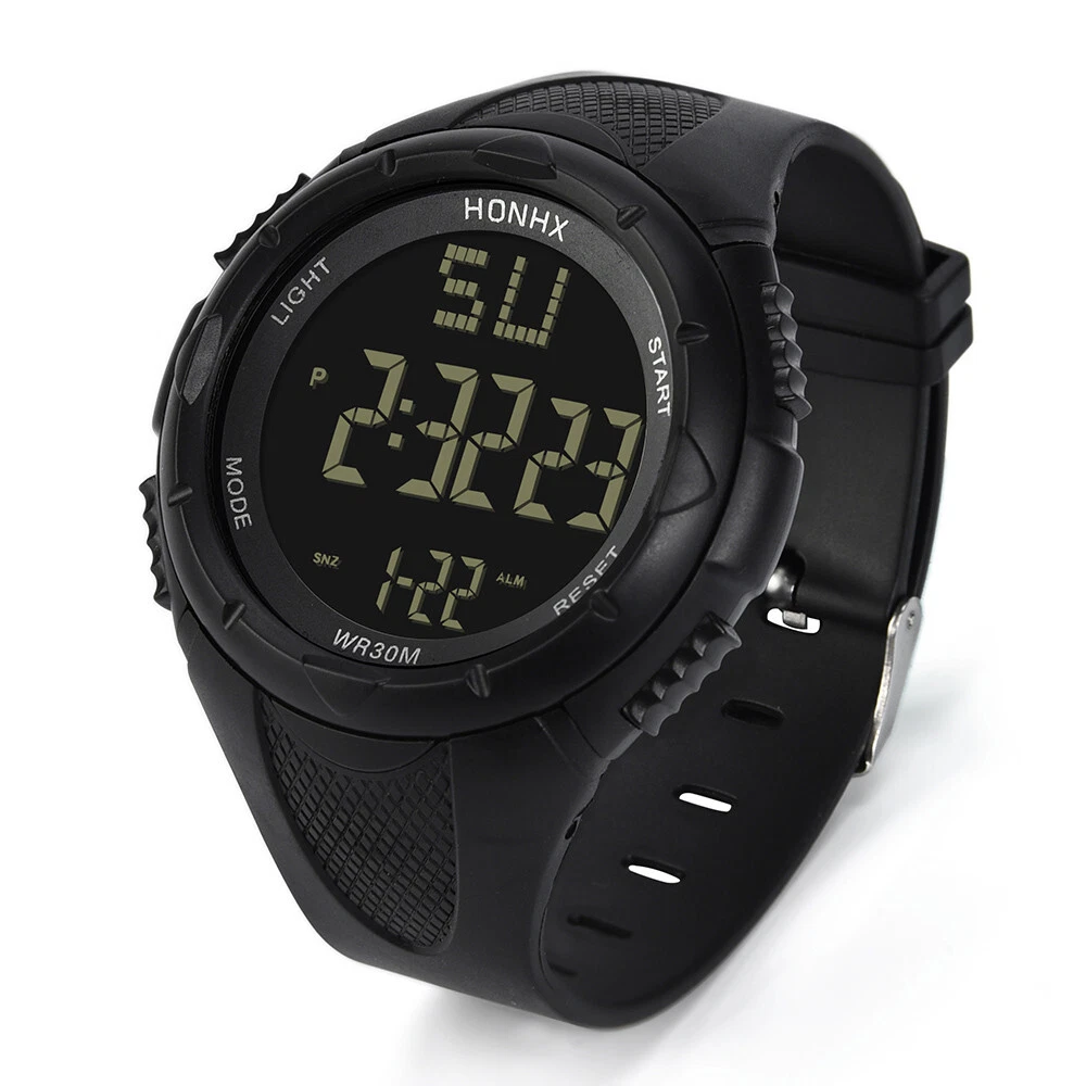 Mens Atomic Watch Fashion Men s LED Waterproof Digital Quartz Military Luxury