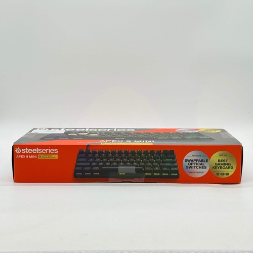 New SteelSeries Apex 9 Mini HotSwap Optical RGB 60% Keyboard Black KB-00022 - Afbeelding 5 van 6