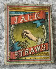 Vintage 1900s Game of Jack Straws Milton Bradley Springfield, Mass w/directions