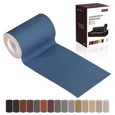 Self-Adhesive Leather Repair Patch Tape 3x61 Inches - Blue Waterproof Solution