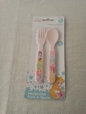 Disney Baby Princess Fork Spoon Set Pink BPA Free Regent Baby 6 Months New