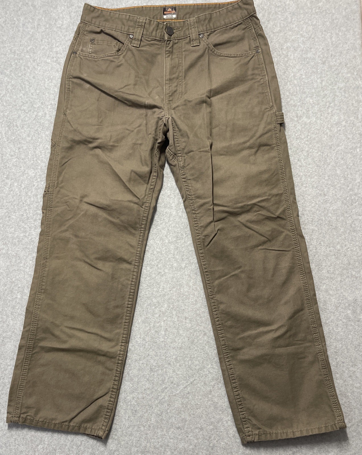 Ridgecut Toughwear Pants Men Size 32x30 Green Carpenter Work Wear Canvas