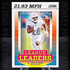 2024 Score Football - De'Von Achane - LEAGUE LEADERS #LL-DAE MINT