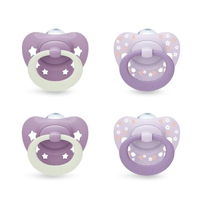 NUK First Choice Classic Day & Night Kinderschnuller | 0-6 Monate | Saugnäpfe