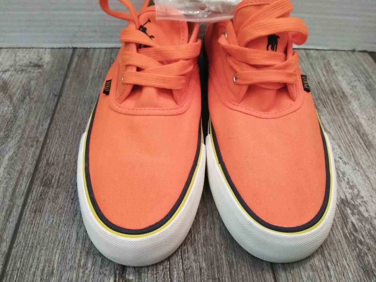 POLO Ralph Lauren MORRAY 13297 ORANGE Men's 9D Canvas upper tennis shoes View 6