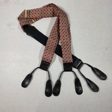 Vtg Brooks Brothers Silk Braces Suspenders Paisley Made In England Y-Back Read