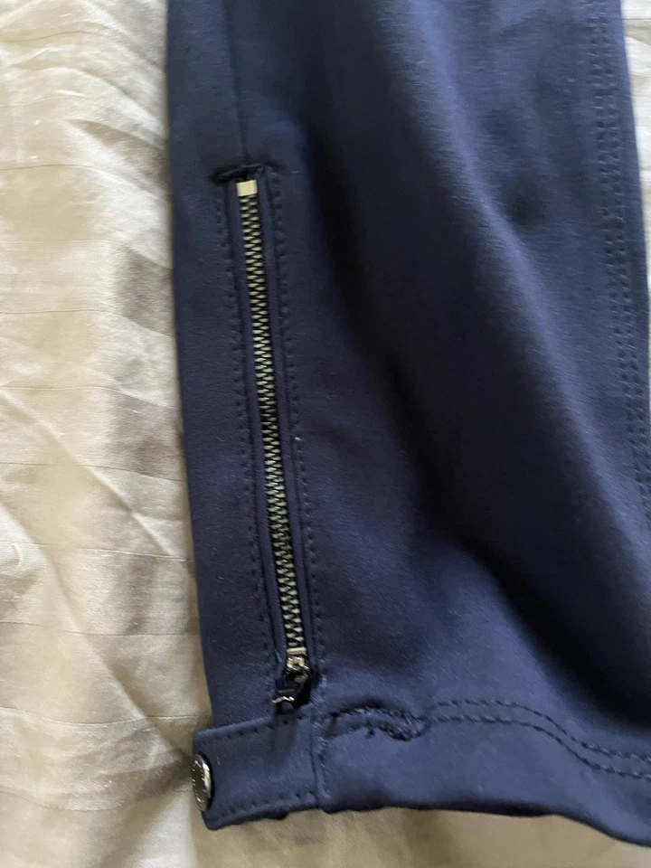 Calça de tornozelo fina feminina White House Black Market tamanho 2 tornozelo azul marinho 2A NOVA - Imagem 3 de 4