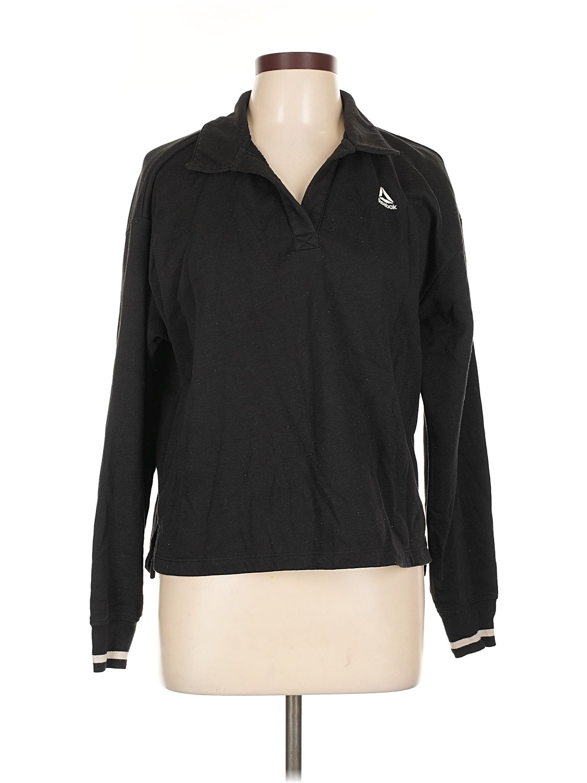 Reebok Women Black Pullover Sweater L