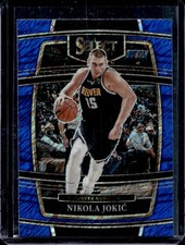 2021-22 Panini Select Nikola Jokic Blue Shimmer Prizm Concourse #82 Nuggets
