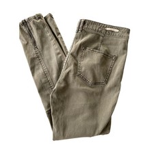 Pilcro Superscript Khaki Utility Zip Ankle Pants Women Size 29