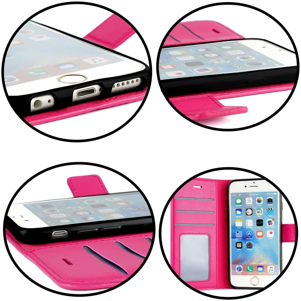 Luxury Magnetic Leather Flip Protective Wallet Book Cover Perfect Fit For Phones - Image 4 of 4
