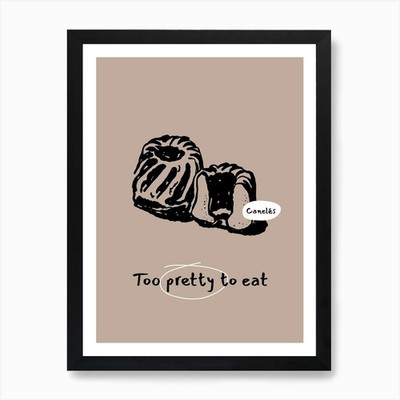 Too Pretty To Eat Art Print Framed Wall Art Poster Canvas Print Picture