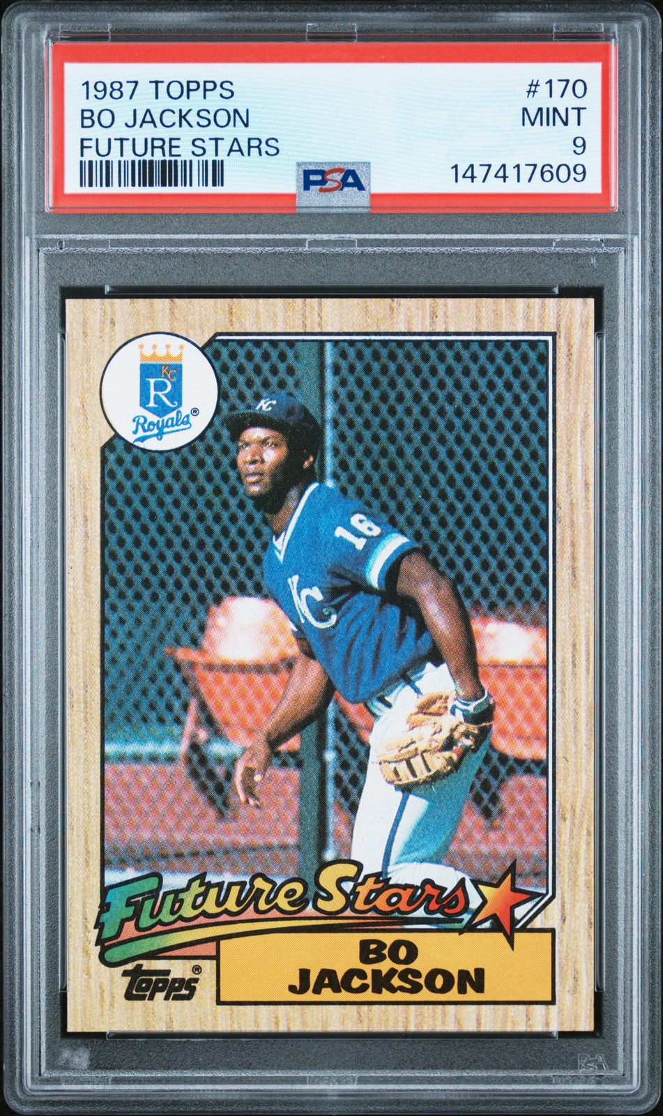 1987 TOPPS FUTURE STARS #170 BO JACKSON ROOKIE RC PSA 9