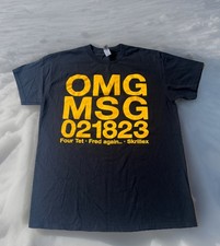 OMG MSG 02 18 23 FOUR TET SKRILLEX Fred Again... Camisa Mujer Mediana Negra Nueva