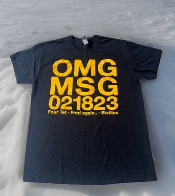 OMG MSG 02 18 23 FOUR TET SKRILLEX Fred Again.. Shirt Women s Medium Black New