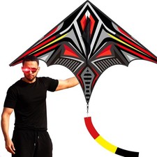 Large Green Delta Kite for Adults - Easy to Fly, Perfect for Beach Fun 
