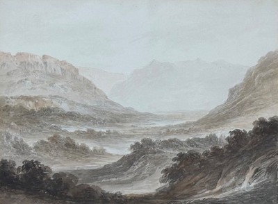 Cornelius Varley (1781-1873) Upper & Lower Lakes, Killarney Irland Agnews Prov
