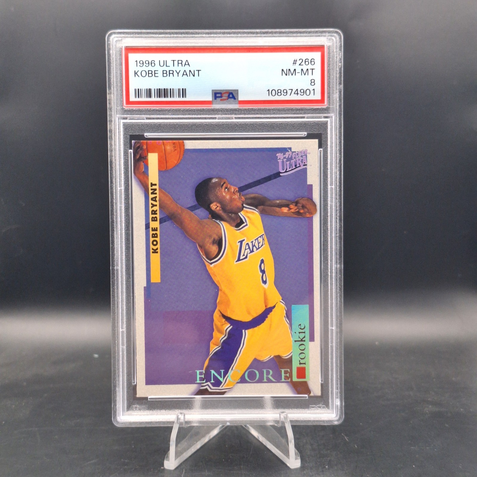 1996-97 Fleer Ultra Encore 266 Kobe Bryant ROOKIE RC PSA 8 Graded Card NBA 96-97