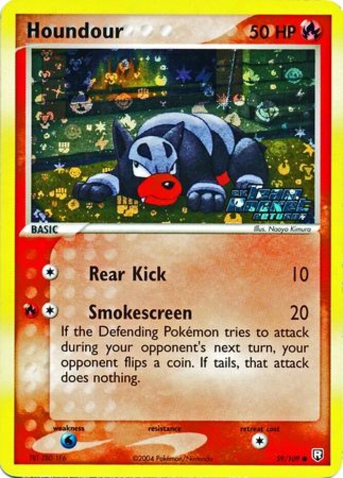 1x Houndour - 59/109 - Common - Reverse Holo NM-Mint Pokemon EX - Team Rocket Re