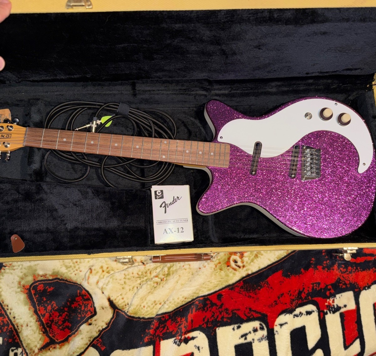 Mint Condition 1999 Danelectro DC12 Purple Sparkle Electric Guitar