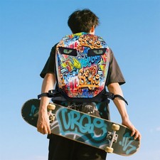 LED Motorcycle Backpack 15.6 Laptop Hard Shell Bluetooth Programmable Animation