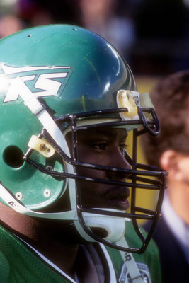 Fullback Brad Baxter of the New York Jets follows the action in th- Old Photo 1
