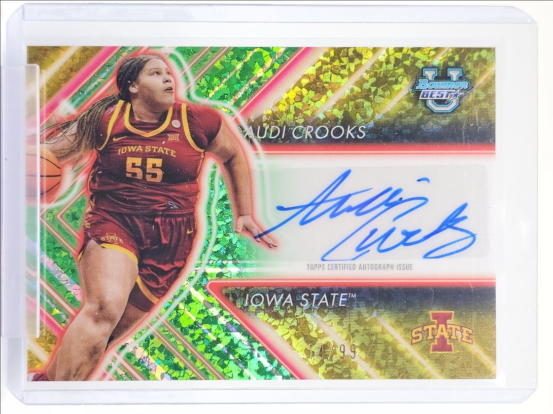 AUDI CROOKS 2024-25 BOWMAN U BEST POSSESSION GREEN DIAMOND AUTO /99 Q0902