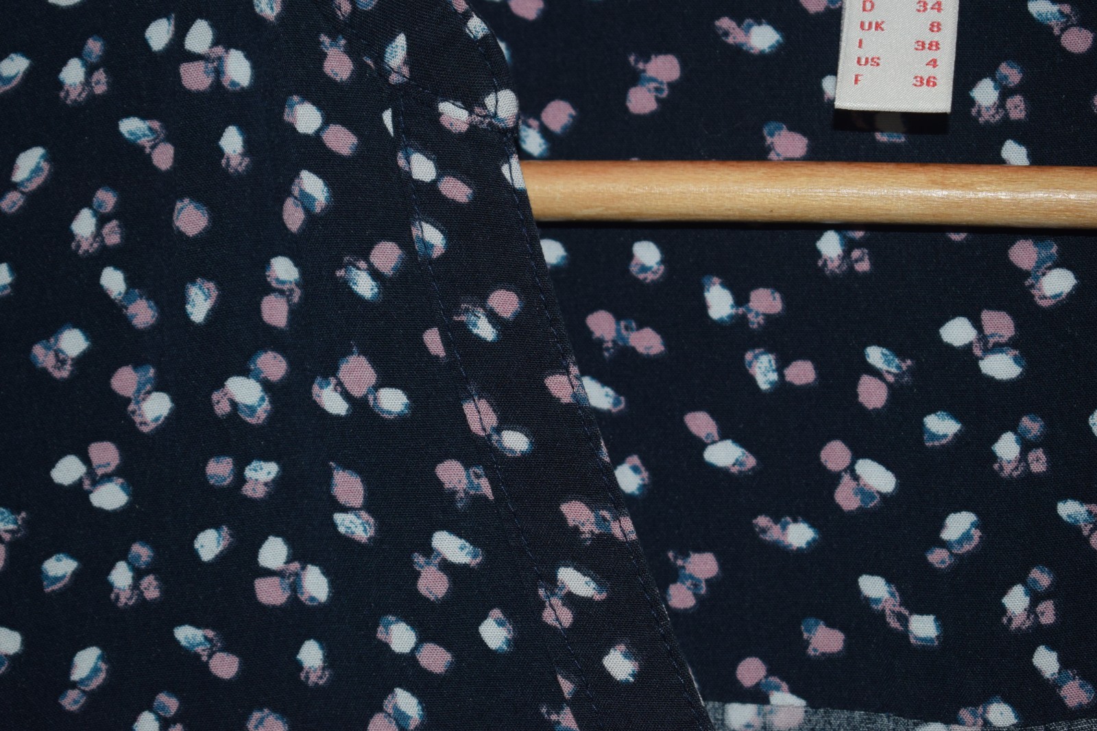 Esprit Navy Blue Floral Viscose Blouse - Size 34 (XS) image 5