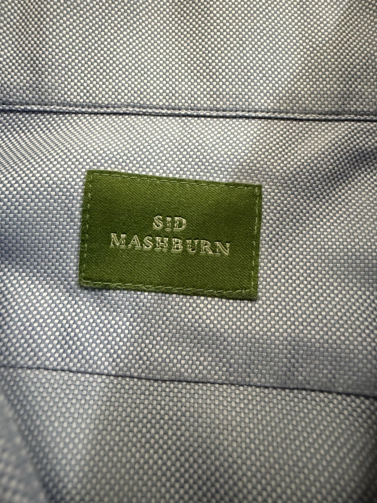 Sid Mashburn Solid Blue Textured Button Down Shir… - image 3