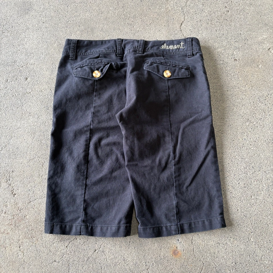 Bermudas Element tiro bajo talla 6 negras skimmer skater verano 13" cintura 30 Foto 4 de 4