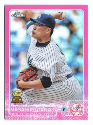 2015 Topps Chrome Baseball Pink Refractor Masahiro Tanaka #68