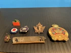 WW1 Pin Backs & Military Pins & Other Items