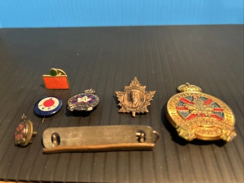 WW1 Pin Backs & Military Pins & Other Items