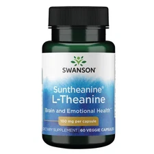 Suntheanine L-Theanine 100mg 60 Veggie Capsules Relaxation & Sleep Swanson H