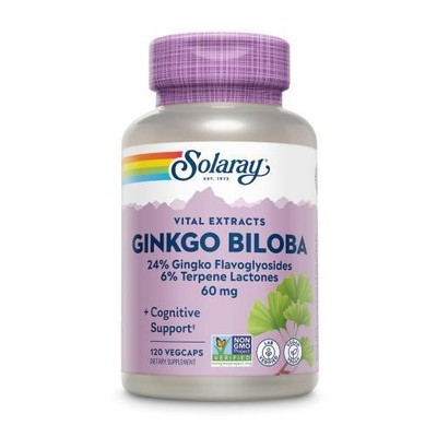 GINKGO BILOBA EXTRAKT 60 mg 24% Solaray Kapseln 120 ST PZN 17253892