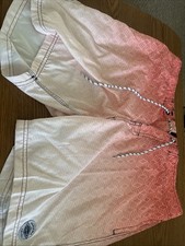 Panama Jack Swim Trunks Red And White XL