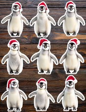Christmas Penguin Die Cut Vinyl Stickers Scrapbooking Laptop Waterbottle