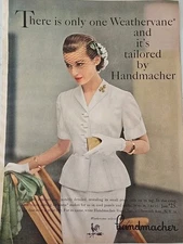 1951 Women's Weathervane suit tailored by Handmacher vintage fashion ad 