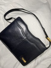 Vintage Claire Langford Structured Navy Shoulder Bag – Sophisticated & Organized