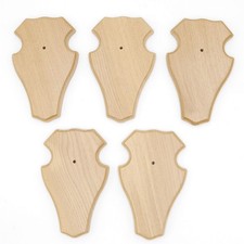 5 Pezzo Cervo Trofeo Segni Smussato Piccolo IN Rovere Chiaro Af 19 CM X 11 CM
