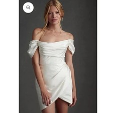 Wtoo By Watters Marlina Mini Dress Ivory Wedding Bride Designer Womens 2 
