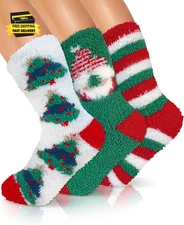 72-Needle Buttery Soft Thickened Christmas Fuzzy Socks for Women, Christmas Gift