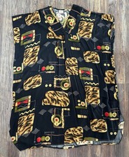 Simply Basic Lounge MuuMuu Dress One Size Fits Most Black Multi Abstract Casual