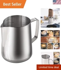 20 OZ Stainless Steel Espresso Steaming Pitcher with Measurement Scale
