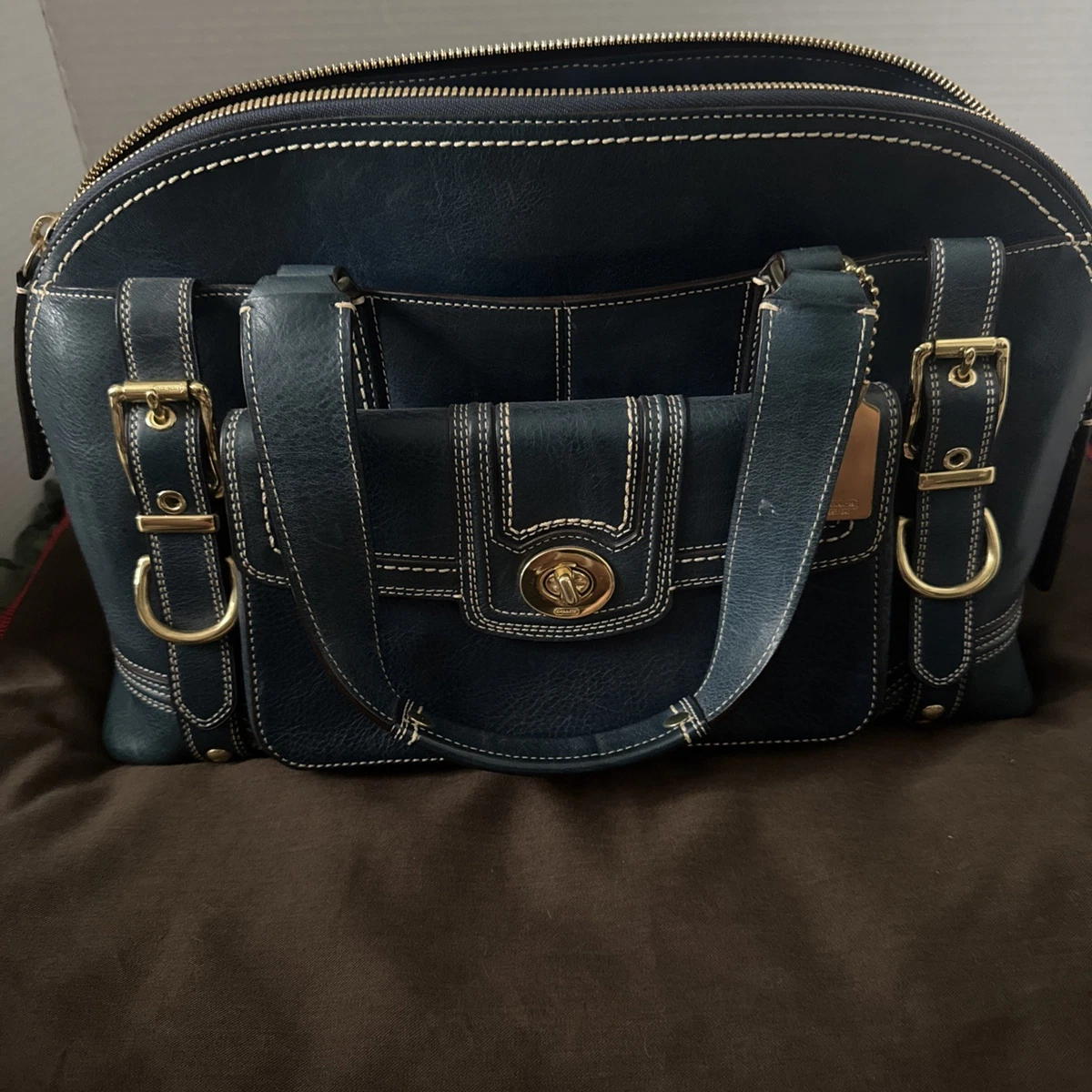 Coach Hampton Satchel/Top Handle Bag Blue Bags & Handbags for