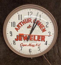 Vintage Seth Thomas Arthur Cohen Jr Jeweler Cape May NJ Clock 14” Works