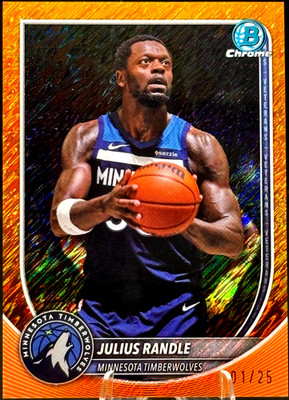 2025-26 Bowman Chrome - Julius Randle #BCV-183 - Orange Shimmer Refractor 1/25