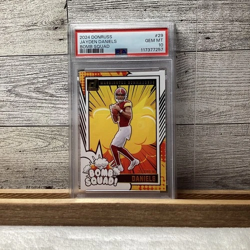 2024 PANINI DONRUSS BOMB SQUAD #29 JAYDEN DANIELS ROOKIE RC PSA 10