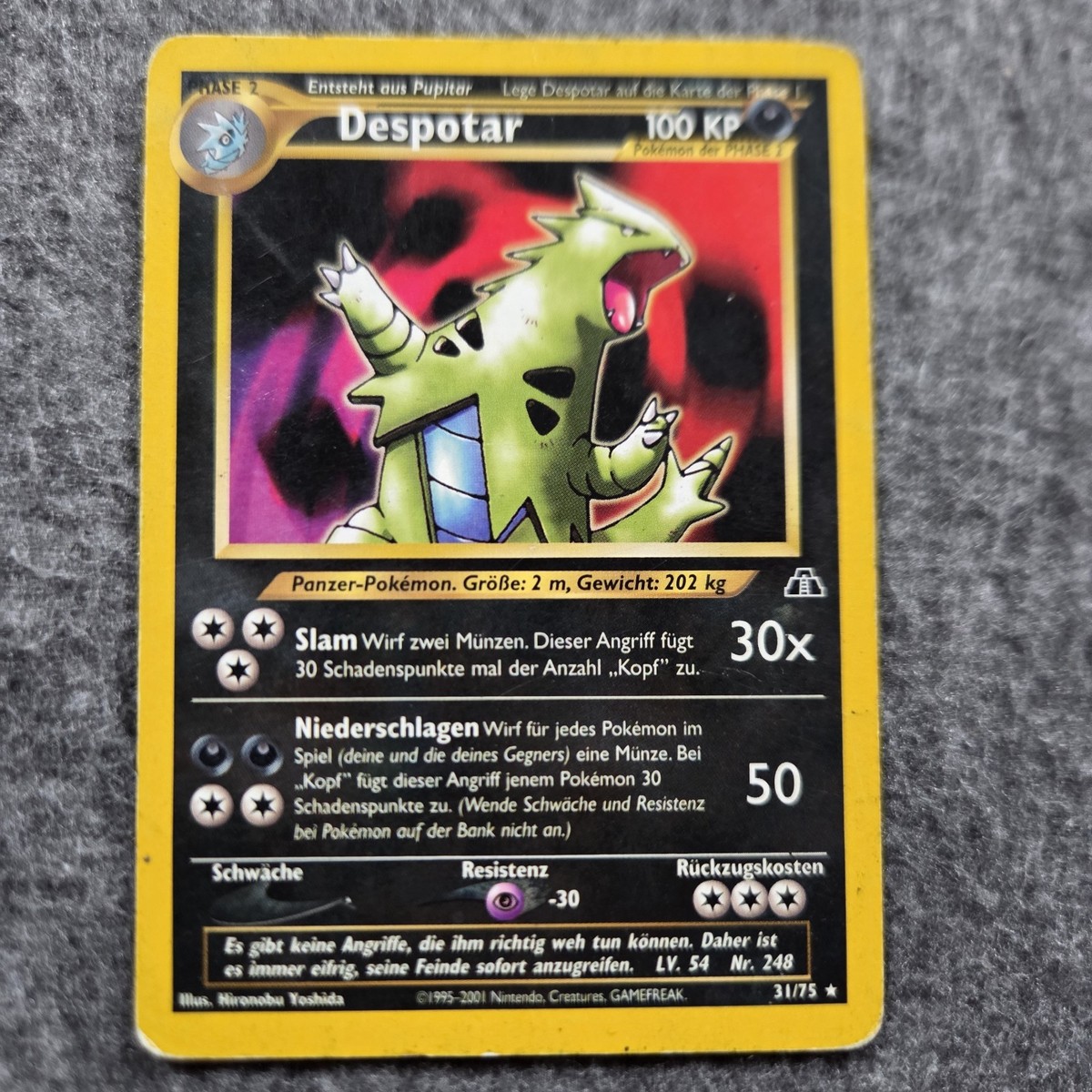Pokémon TCG Tyranitar Neo Discovery 31/75 Regular Unlimited Rare